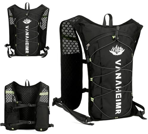 Zaino Trail Running, Zaino da Corsa Leggero per Uomo e Donna, Riflettenti, Resistente all'acqua, Traspirante, Gilet Running per MTB, Maratona, Alpinismo, Ciclismo