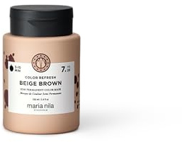 Maria Nila Colour Refresh, Beige Brown 100 ml, Beige brown hair mask, Semi-Permanent Pigments, 100% Vegan & Sulfate/Paraben free