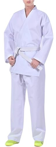 GIYXHU Judo Suits White Judo Suits Karate Uniform Set Sports Training Clothes Sportswear XXL for Men Women(XXL)