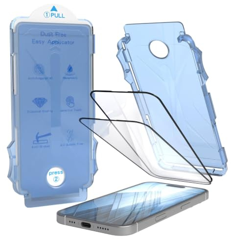 EAZY CASE - 2x Display Schutzglas kompatibel mit iPhone 17 für iPhone 17 Displayschutz Ultra Klar Schutz Glas Folie mit Installationshilfe Blasenfrei Transparent