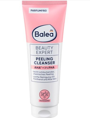 Balea Beauty Expert Peeling Cleanser – 125 ml – Sanfter Gesichtsreiniger mit Peeling-Effekt – Für ein glattes und gepflegtes Hautbild