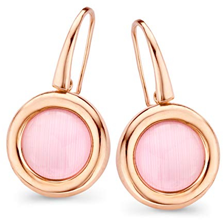 Orphelia Damen-Ohrhänger Ohrschmuck 925 Silber teilvergoldet Zirkonia pink Brillantschliff-ZO-7197/PI