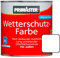 Primaster Wetterschutzfarbe 750ml Weiß Holzfarbe UV-Schutz Wetterschutz