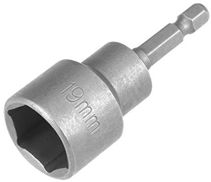 Sourcingmap 1/4 Quick-Change Hex Shank 19mm Magnetic Nut Setter Driver Drill Bit, 65mm Length, Metric