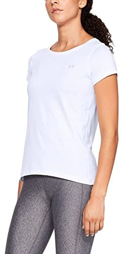 Under Armour Damen UA HeatGear Armour Short Sleeve, atmungsaktives T-Shirt für Frauen, kurzärmliges Funktionsshirt mit enganliegender Passform