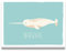 Kindred Sol Collective Kinder Poster Underwater Kunstdruck, Wal, Wand-Kunst für Kinder, Kinderzimmer Wandtattoo Kunst, ocean Decor, Kinder Room Decor, ocean Kinderzimmer 11x14 Narwhal