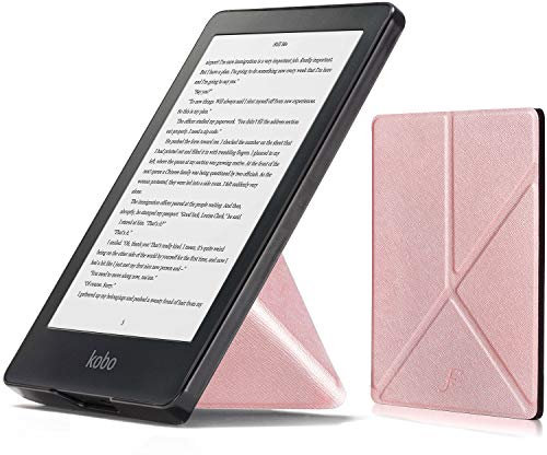 Forefront Cases Étui pour Kobo Clara HD (Modèle:2018) - Étui de Support Pliant (Style Origami) - Mince et Léger, Fonction Automatique Veille/Réveil Intelligente Coque pour Kobo Clara HD - Or Rose
