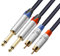Tisino Cable RCA a Jack 6.5, 2RCA a 2x 6,35 mm Cable de Audio estéreo Cable Para Receptor AV, Amplificador, Sistema de Audio Estéreo HiFi- 1M