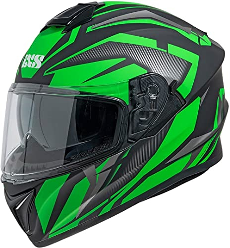 IXS 216 2.1 Helm, schwarz matt/grün, XS (53/54)