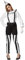 dressforfun 901034 Frauenkostüm Clown, Damen Pantomime Kostüm, sechsteilige Harlekin Verkleidung, Pierrot Kostüm für Karneval Fasching Halloween, schwarz weiß - diverse Größen - (XXL | Nr. 304599)