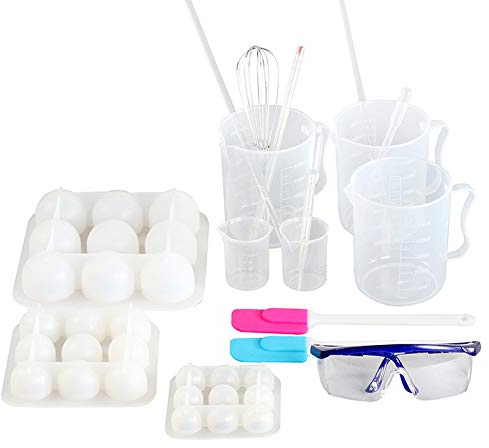 Nicole Seifenherstellungs-Set für Badekugeln, kugelförmige Silikonform, professionelle Kaltprozesse, Seifen-Herstellung