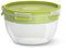 Emsa CLIP & GO Salatbox Rund mit Einsatz und Dressingbox, Lunchbox, Kunstoff, Transparent/Hellgrün, 2.6 L, N1071300