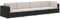 vidaXL Garten Sofagarnitur 4-TLG. mit Auflagen 4er Sofa Couch Lounge Gartensofa Gartenmöbel Sitzgruppe Rattansofa Poly Rattan Schwarz