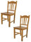 t m c s Tommychairs - 2er Set Stühle Silvana für Küche und Esszimmer, Robuste Struktur aus Buchenholz, in der Farbe Eichenholz lackiert und Sitzfläche aus Holz