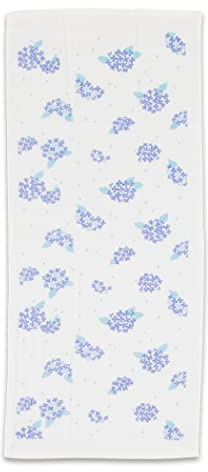 NOREN Japanisches Baumwollhandtuch Senshu (Osaka) Handtuch/Handtuch/Hergestellt in Japan, 100% Baumwolle, schnell trocknend, saugfähig, ultraweich, dünn, traditionelles Japanisches Muster (Hortensie)