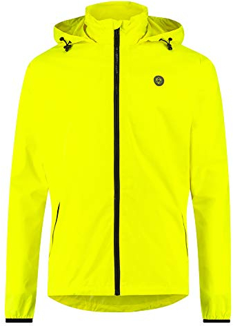 AGU GO Essential Regenjacke Damen & Herren, Fahrradjacke Wasserdicht & Winddicht, Atmungsaktiv, Reflektierend, Unisex, XXL, Gelb