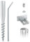 MAXERIO 60 cm Base-Set 2er Schraubfundamente + Zubehör; Ø 60 x 2; M12