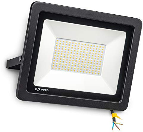 Popp® Floodlight LED Foco Proyector LED Negro para Exterior 150W luz neutra 4000K Eficiencia Luminosa 100LM/W Protección contra Sobrevoltajes Resistente al Agua IP65 Negro. (4000K 150W)