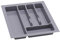 Range Couvert - Rangement et Organisation de Cuisine de la Couverts de Table - Pratique Range Couverts pour Tiroir 45cm - Universal Organisateur Tiroir Cuisine - Rangement Couvert - 380x430mm Argent