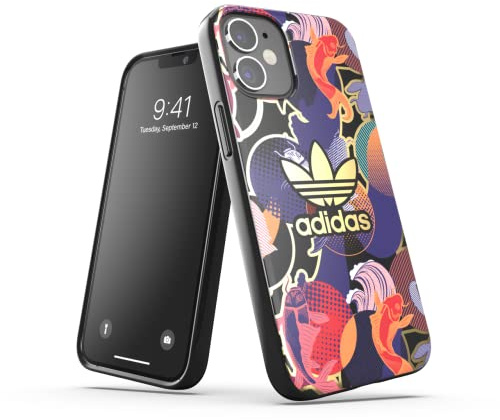adidas Phone Case Compatible with iPhone 12 Mini Case, Transparent Drop Tested Cases with Chinese Graphic, Raised Edges, Original Protective Case