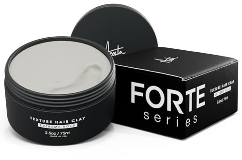Alex Costa Hair Clay for Men by FORTE Series Extreme Hold Men mit natürlichen Inhaltsstoffen, um dickem/grobem Haar Textur, Volumen und Definition zu verleihen, Premium-Haarstyling-Produkte für Männer