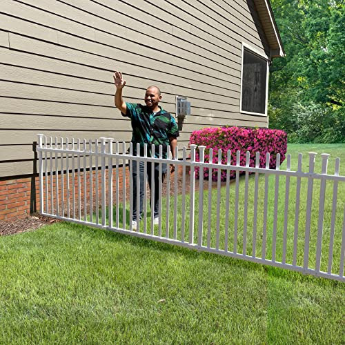 Zippity Outdoor Products ZP19057 Burbank No Dig Vinyl Fence 44 W x 41 H, White
