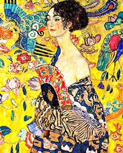 Klimts berühmte Gemälde - Frau Gustav Klimt - DIY 5D Diamond Painting Kits Stickerei Strass Kunst Dekoration Geschenke 30×40cm