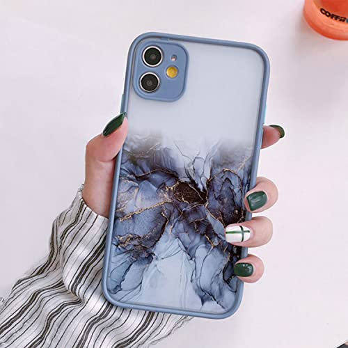 UEEBAI Case for iPhone SE 2022 5G/iPhone 7/iPhone 8/iPhone SE 2020, Marble Print PC Phone Case Abstract Fluid Art Print Cover Slim Shockproof Cover Protection Case for iPhone SE3/SE2 - Grey
