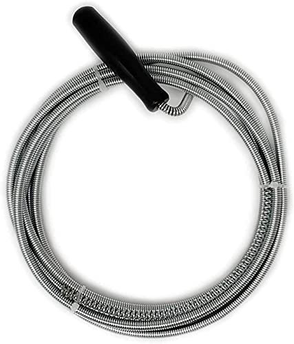 Jenell, Flexible Spring Wire Sink & Drain Cleaner Hair Removal Tool Metal Snake Brush with Plastic Handle Drain Opener for Kitchen, Basins, Toilet, Bathroom, Bathtubs Sewers (5 Meter)
