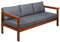 Gartenmöbel aus Holz Gartensofa Gartengarnitur mit Auflagen FB (3-Sitzer-Sofa, Dark Grey)