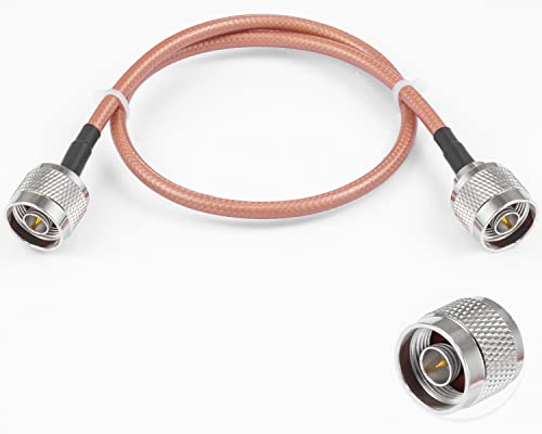 Vecys N auf N Stecker Jumper N Stecker auf N Stecker Low Loss Koaxialkabel RG400 20/50CM für 3G 4G 5G LTE Antenne Amateurfunk GPS WiFi