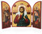 NKlaus Guter Hirte Triptychon Holz Ikone 25x16cm christlich 11314