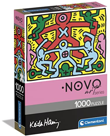 Clementoni - 39757 - Novo Art Series - Keith Haring, Puzzle 1000 Teile Für Erwachsene Und Kinder 10 Jahren, Geschicklichkeitsspiel Für Die Ganze Familie