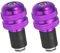 A ABSOPRO Moto 22mm Manubrio Impugnature Barra Estremità Spina Tappo Viola (2Set)