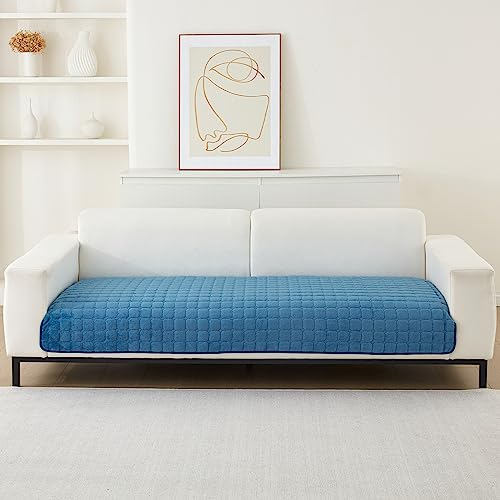 Flanell Sofabezug 1 2 3 4 Sitzer Sofabezüge Couch Überzug L Form Ecksofa Sofa Couch Überwurfdecke, Sofahusse Sofaüberwürfe rutschfest Sofa Abdeckung (Blau, 70 * 180cm Stückweise Verkauft)