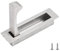 UFURMATE Tirador de puerta de montaje empotrado, manija de puerta de bolsillo de acero inoxidable 304 cepillado de montaje empotrado para puerta de bolsillo para bolsillo de armario