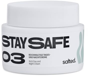 salted. Reichhaltige Tages- und Nachtcreme | 50 ml | Gegen Hautspannung | Feuchtigkeit ohne zu fetten | Pflegende Gesichtscreme | Trockene und sensible Haut | Vegan | Parfümfrei
