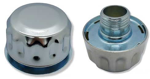 ÜREL Hydraulik Einfüll- und Belüftungsfilter aus Metall für Öl- und Kraftstofftanks Belüftungsdeckel (mit Flansch, BSP 1 Zoll Gewinde, 304 (18/10) Edelstahl)