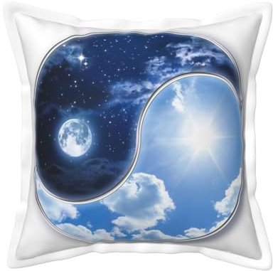 JONGYA Yin Yang World bedrucktes Leder-dekoratives Kissen mit exquisitem Design, weich und bequem