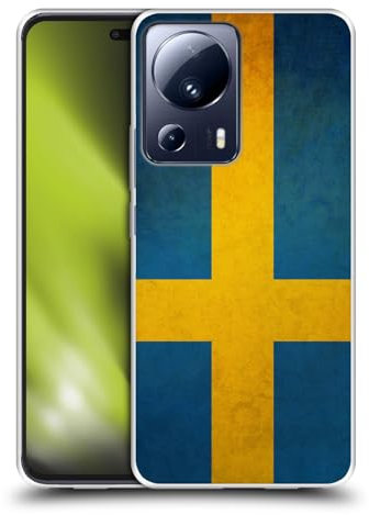 Head Case Designs Sweden Swedish Sverige Flag Vintage Fahnen Soft Gel Handyhülle Hülle kompatibel mit Xiaomi 13 Lite 5G
