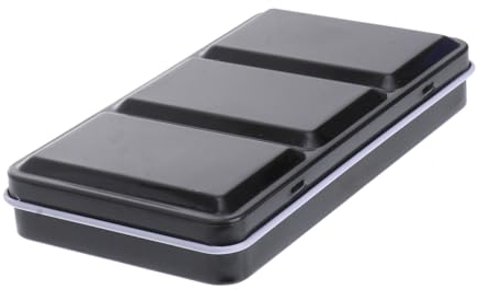 1 Set Pigment Tin Box Empty Box Empty Paint Tin Pod Strips Empty Watercolor Tin Metal Paint Pot Paint Travel Tin Pigment Storage Holder Pans Flat Skillet Case Child Plastic Fold