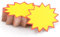 Cozlly 100 Etiquetas de Precios de 8 x 11 cm, Starburst Signos de Venta, Etiquetas Precios Tienda, Etiquetas de Venta, para Tiendas Minoristas, Supermercados, Garajes y Fiestas