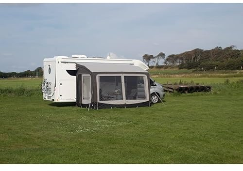 Telta Pure 390 Luftvorzelt - Ideal für Camping, Wohnwagen und Reisemobile - Passend für Anbauhöhen von 235-280 cm - Robustes Vorzelt mit Panoramafenstern, 6000 mm Wassersäule - Campingausrüstung