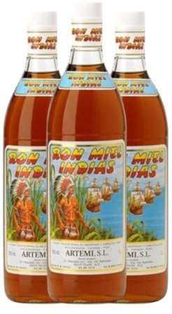 Ron Artemi Miel Indias Gran Canaria 1 L (Caja de 3 Botellas de 1 L)