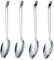 Stainless Steel Buffet Serving Spoons Set - Large, 10.9inch Long Handle Slotted Spoons for Parties (4)