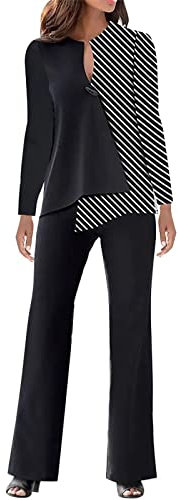 Tuta Elegante Donna Colorata Completo con Pantaloni A Palazzo Tuta Pile Pesante Donna Tuta Elegante per Cerimonia Curvy Tute da Ginnastica Donna Tute Nere Aderenti Tute Grandi Taglie Tuta Inverno
