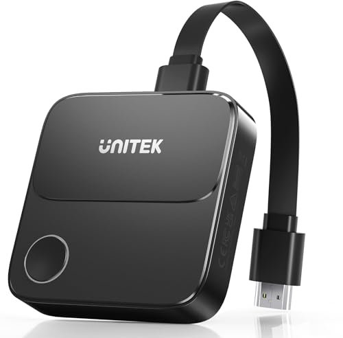 Unitek Wireless Hdmi Display Dongle Adapter - 2.4G/5G 4K Miracast/Airplay Adapter, Wi-Fi HDMI für TV/Beamer/Monitor, 4K@60HzBildschirm Casting für Miracast/iOS/Mac OS/Airplay/Android/Windows/DLNA