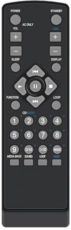 RMT-CS33 Replace Remote Control Compatible with Sony CD Radio Cassette Corder Boomboxes CFD-S23 CFD-523 CFD-S33 CFD-S34 CFD-533 CFD-S37 CFD-W57 CFDS23 CFDS33 CFDS34 CFD533 CFDS37 CFDW5