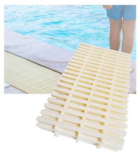 Schwimmbadablaufgitter Kunststoff Fallschutz Bodenablauf Ablaufgitter für Terrasseneinfahrten Läufer 15x100cm/10pcs