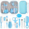 GLOSKIN Trousse de Soin Bebe Naissance,Ensemble de 13 Pièces,Kit Soin Bebe,Équipé de Set Manucure Bebe,de Peignes et D'autres Ensembles de Soins de Sécurité pour Bébé,Baby Daily Care Essentials (Bleu)